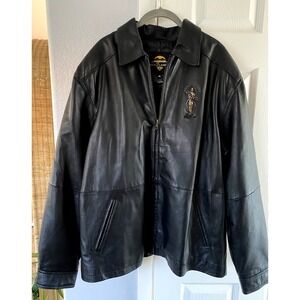 VTG ACADEMY AWARDS 75th OSCAR Leather Jacket Coat XL New ZLander Promo Worker 75